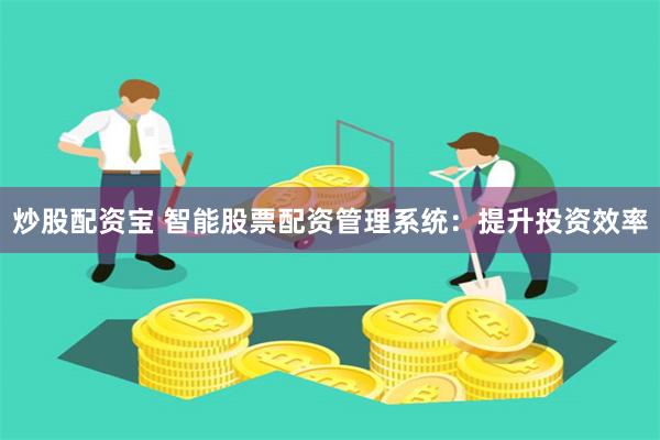 炒股配资宝 智能股票配资管理系统：提升投资效率